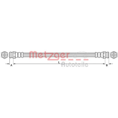 Metzger Bremsschlauch 4110877