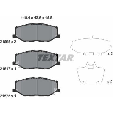 Textar Bremsbelagsatz, Scheibenbremse 2156801 Textar Bremsbelagsatz, Scheibenbremse 2156801