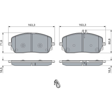 Bremsbelagsatz, Scheibenbremse 0 986 460 035 Bremsbelagsatz, Scheibenbremse 0 986 460 035