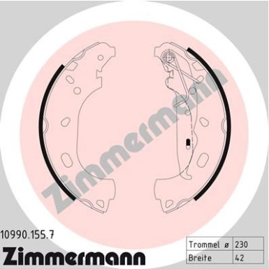 Zimmermann Bremsbackensatz 10990.155.7