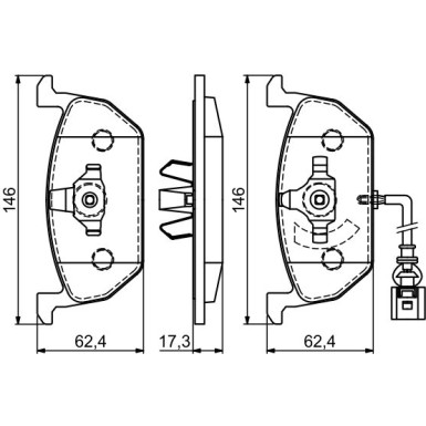 BOSCH Bremsbelagsatz, Scheibenbremse 0 986 494 721 BOSCH Bremsbelagsatz, Scheibenbremse 0 986 494 721