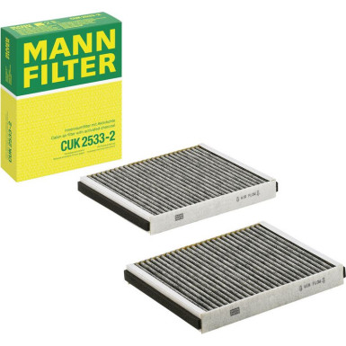 MANN-FILTER CUK 2533-2 Innenraumfilter, Aktivkohlefilter