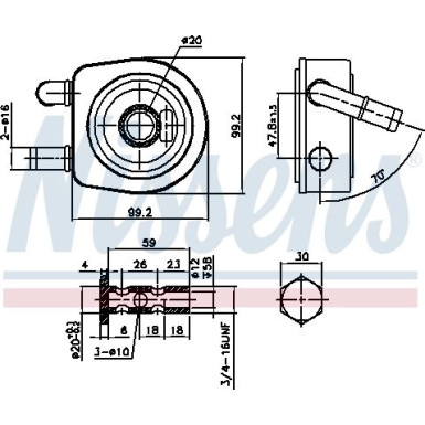 Nissens Ölkühler, Automatikgetriebe FIRST FIT 91102