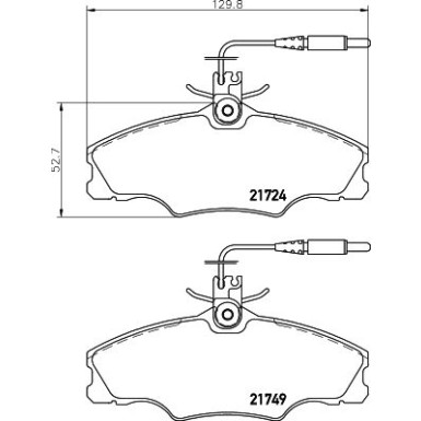 Hella Bremsbelagsatz, Scheibenbremse 8DB 355 018-201