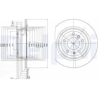 Delphi Bremsscheibe BG2431 Delphi Bremsscheibe BG2431