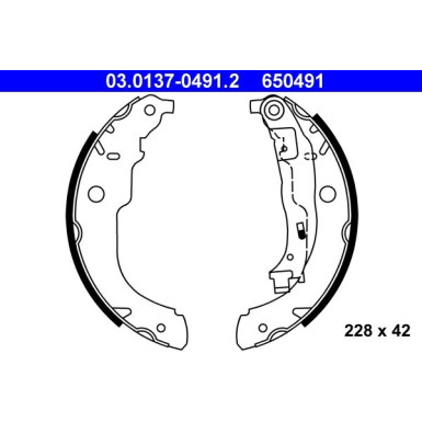 ATE Bremsbackensatz 03.0137-0491.2 ATE Bremsbackensatz 03.0137-0491.2