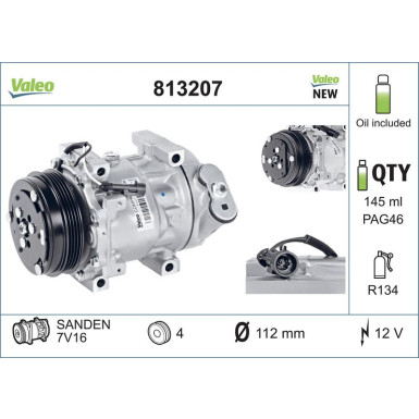 Valeo Kompressor, Klimaanlage VALEO CORE-FLEX 813207