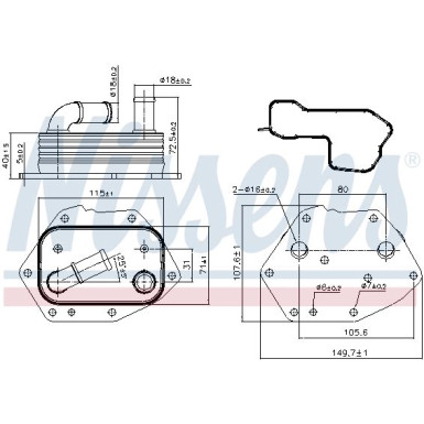 Nissens Ölkühler, Motoröl FIRST FIT 90808