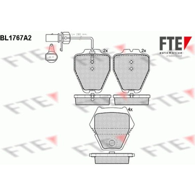 FTE Bremsbelagsatz, Scheibenbremse 9010337