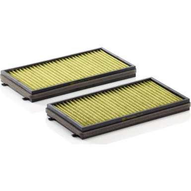 MANN-FILTER FP 3124-2 Innenraumfilter FreciousPlus Aktivkohlefilter mit Polyphenol, antibakteriell, Feinstaubfilter (PM 2.5)