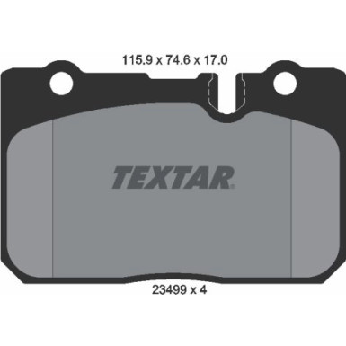 Textar Bremsbelagsatz, Scheibenbremse 2349901