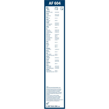 BOSCH AF 604 Scheibenwischer Aerofit 3 397 014 194