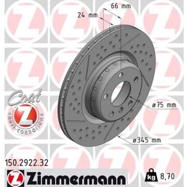 Zimmermann Bremsscheibe FORMULA F 150.2922.32