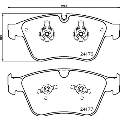 Hella Bremsbelagsatz, Scheibenbremse 8DB 355 020-031 Hella Bremsbelagsatz, Scheibenbremse 8DB 355 020-031