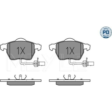 Meyle Bremsbelagsatz, Scheibenbremse MEYLE-PD: Advanced performance and design 025 230 1820/PD