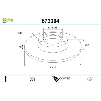 Bremsscheibe 673304 Bremsscheibe 673304