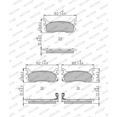 Bremsbelagsatz, Scheibenbremse FDB1012 Bremsbelagsatz, Scheibenbremse FDB1012