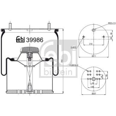 FEBI BILSTEIN 39986 Federbalg, Luftfederung