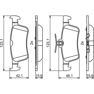 BOSCH Bremsbelagsatz, Scheibenbremse 0 986 494 811 BOSCH Bremsbelagsatz, Scheibenbremse 0 986 494 811