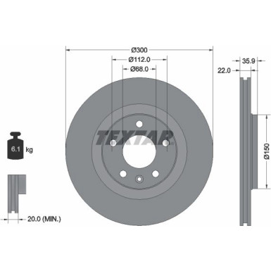 Textar Bremsscheibe PRO 92137103