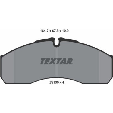 Textar Bremsbelagsatz, Scheibenbremse 2916002