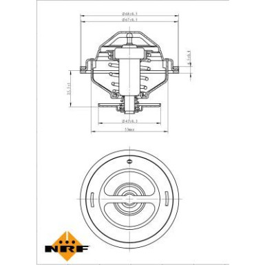 NRF Thermostat, Kühlmittel EASY FIT 725194