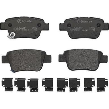 Brembo Bremsbelagsatz, Scheibenbremse PRIME LINE P 83 047 Brembo Bremsbelagsatz, Scheibenbremse PRIME LINE P 83 047