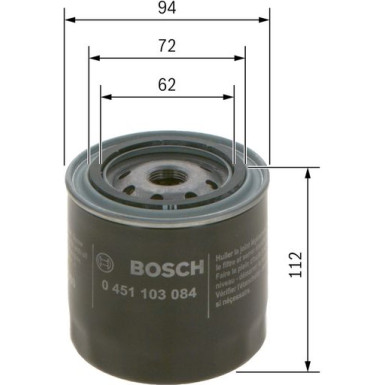BOSCH 0 451 103 084 Ölfilter BOSCH 0 451 103 084 Ölfilter