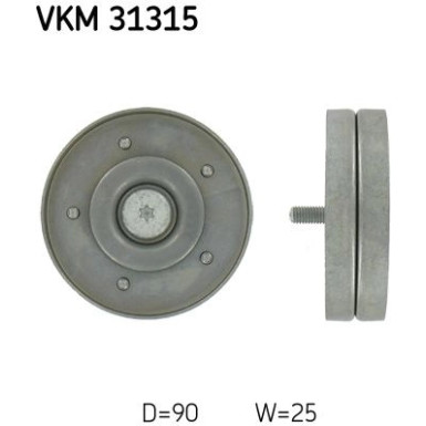 SKF Umlenk-/Führungsrolle, Keilrippenriemen VKM 31315