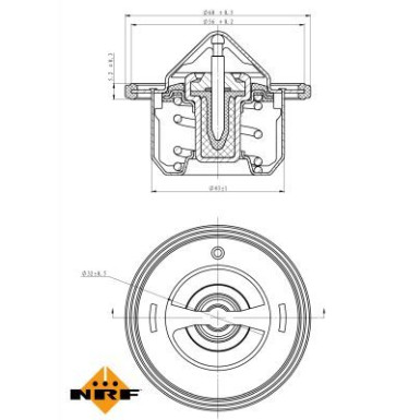 NRF Thermostat, Kühlmittel EASY FIT 725084