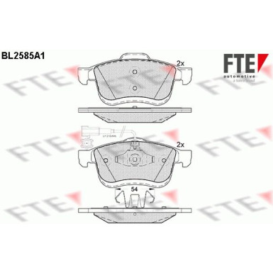 FTE Bremsbelagsatz, Scheibenbremse 9010836