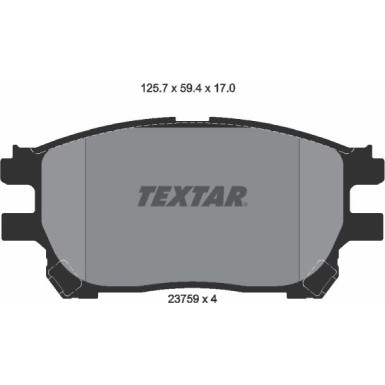 Textar Bremsbelagsatz, Scheibenbremse 2375901