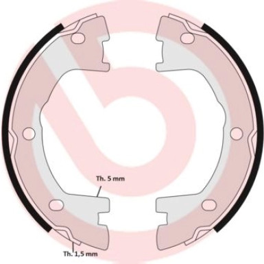 Brembo Bremsbackensatz, Feststellbremse ESSENTIAL LINE S A6 506 Brembo Bremsbackensatz, Feststellbremse ESSENTIAL LINE S A6 506