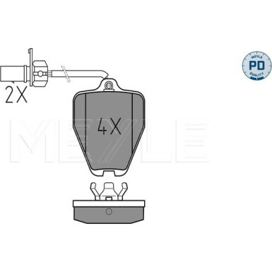 Meyle Bremsbelagsatz, Scheibenbremse MEYLE-PD: Advanced performance and design 025 214 5418/PD