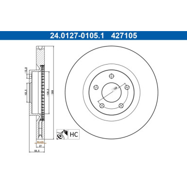 Bremsscheibe 24.0127-0105.1