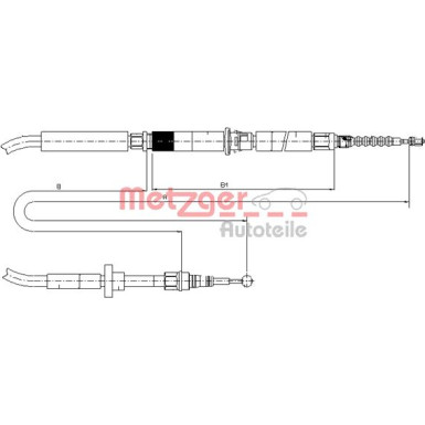Metzger Seilzug, Feststellbremse 10.7589 Metzger Seilzug, Feststellbremse 10.7589