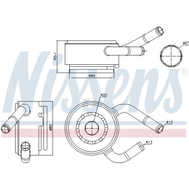 Nissens Ölkühler, Motoröl FIRST FIT 91190