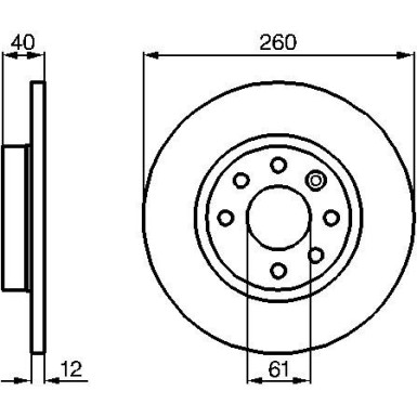 BOSCH Bremsscheibe 0 986 478 386