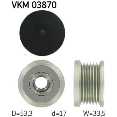 SKF Generatorfreilauf VKM 03870