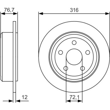 BOSCH Bremsscheibe 0 986 479 R08