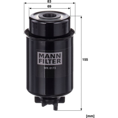 Mann-Filter Kraftstofffilter WK 8173