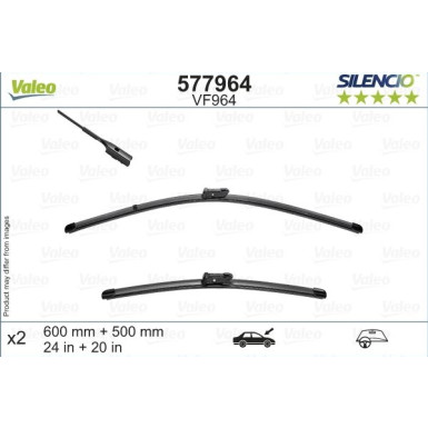Valeo Wischblatt Scheibenwischer SILENCIO FLAT BLADE SET 577964