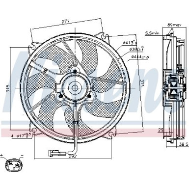 Nissens Lüfter, Motorkühlung 85606