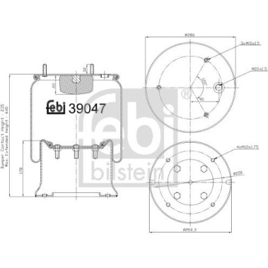 FEBI BILSTEIN 39047 Federbalg, Luftfederung