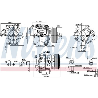 Nissens Kompressor, Klimaanlage FIRST FIT 89433