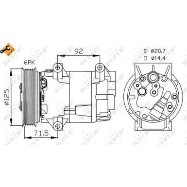 Kompressor, Klimaanlage 32208 Kompressor, Klimaanlage 32208