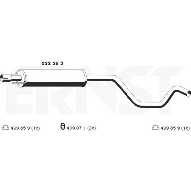 Ernst Mittelschalldämpfer 033282