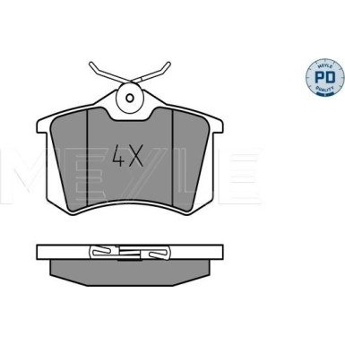 Meyle Bremsbelagsatz, Scheibenbremse MEYLE-PD: Advanced performance and design 025 209 6117/PD