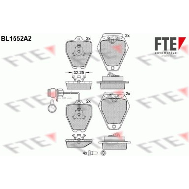FTE Bremsbelagsatz, Scheibenbremse 9010241