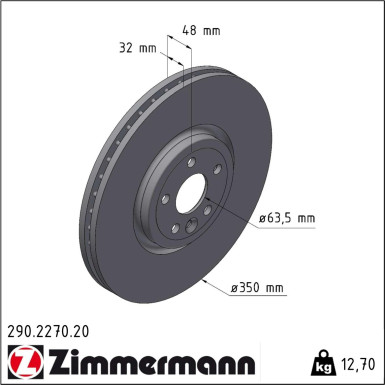Zimmermann Bremsscheibe Coat Z 290.2270.20